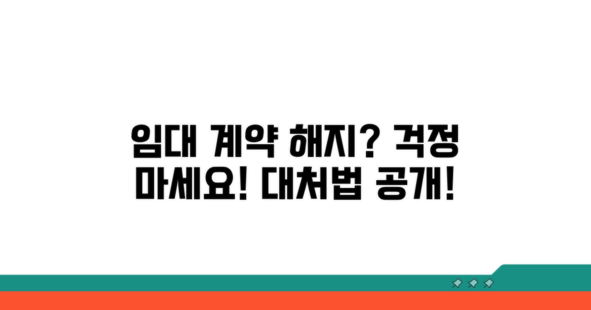 임대인의 계약 해지 시 대처 방법