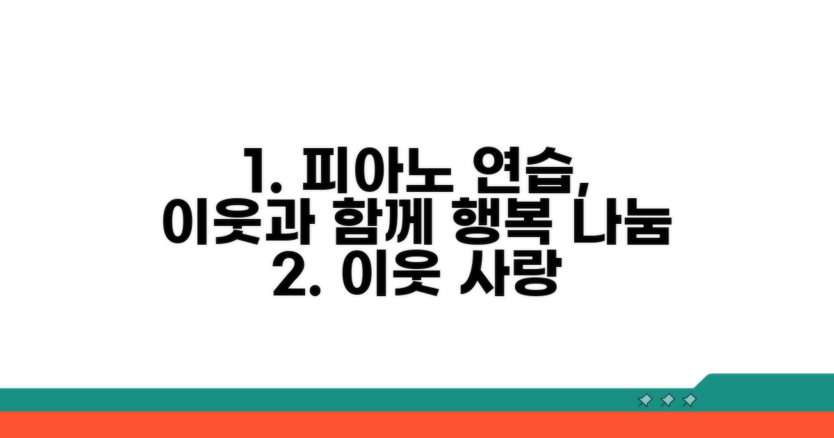 피아노 연습, 슬기로운 이웃 사랑
