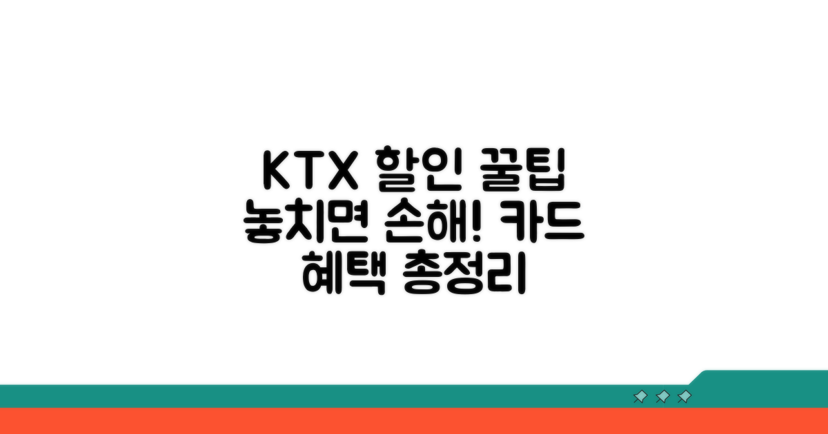 KTX 할인 카드 혜택 한눈에
