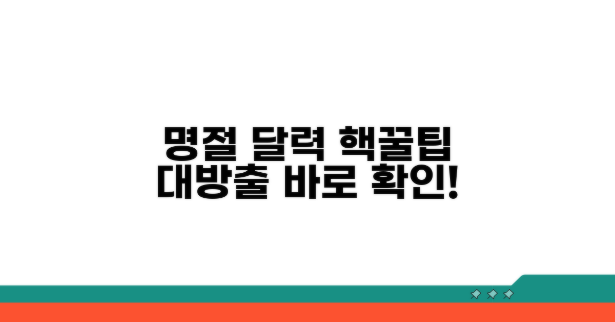 명절 날짜, 달력으로 쉽게 확인