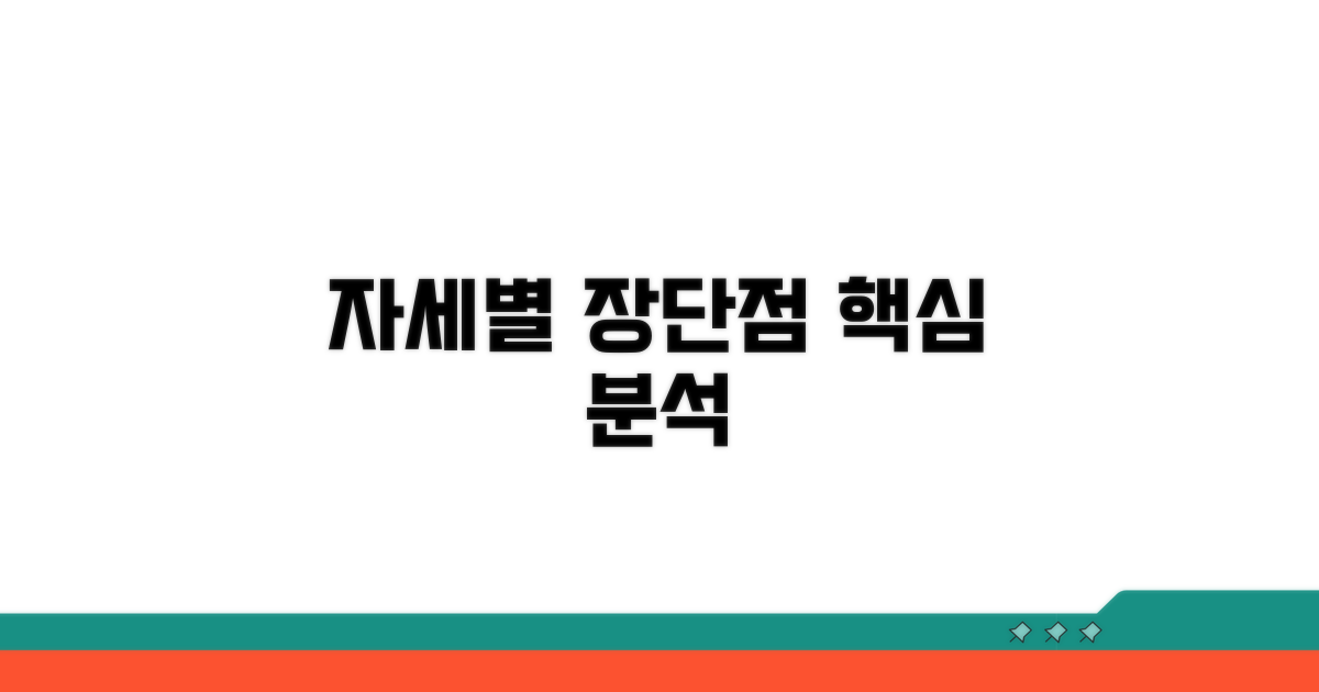 자세별 장단점 비교 분석