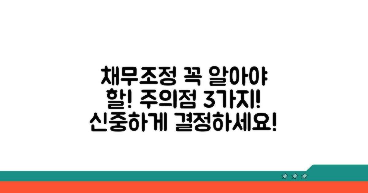 채무조정 진행 중 주의할 점