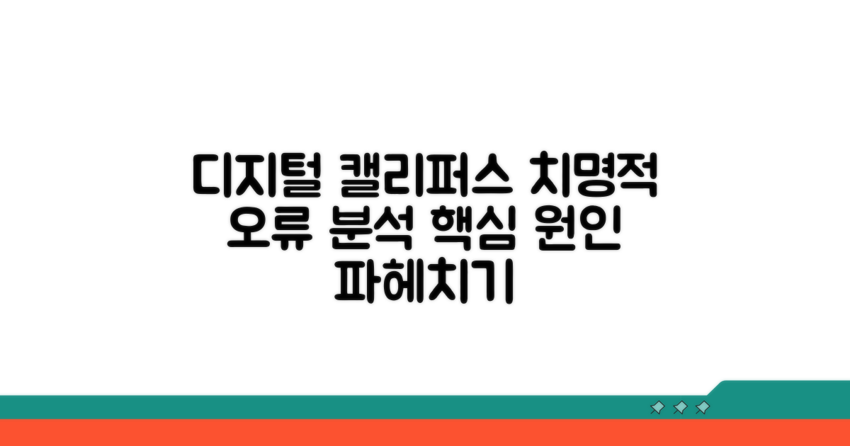 디지털 캘리퍼스 오류, 원인 분석