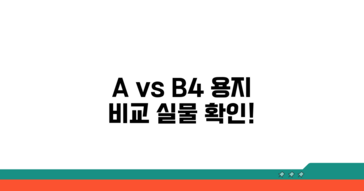 B4 용지 A시리즈와 비교하기