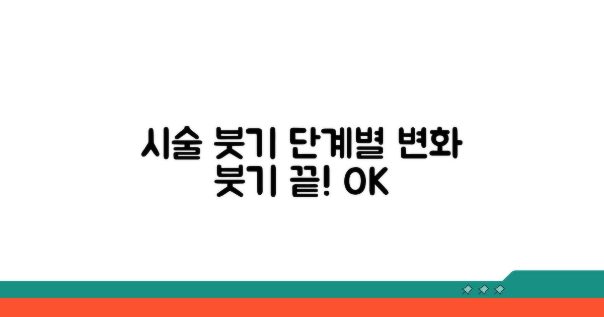 시술 후 붓기 진행 과정 단계별