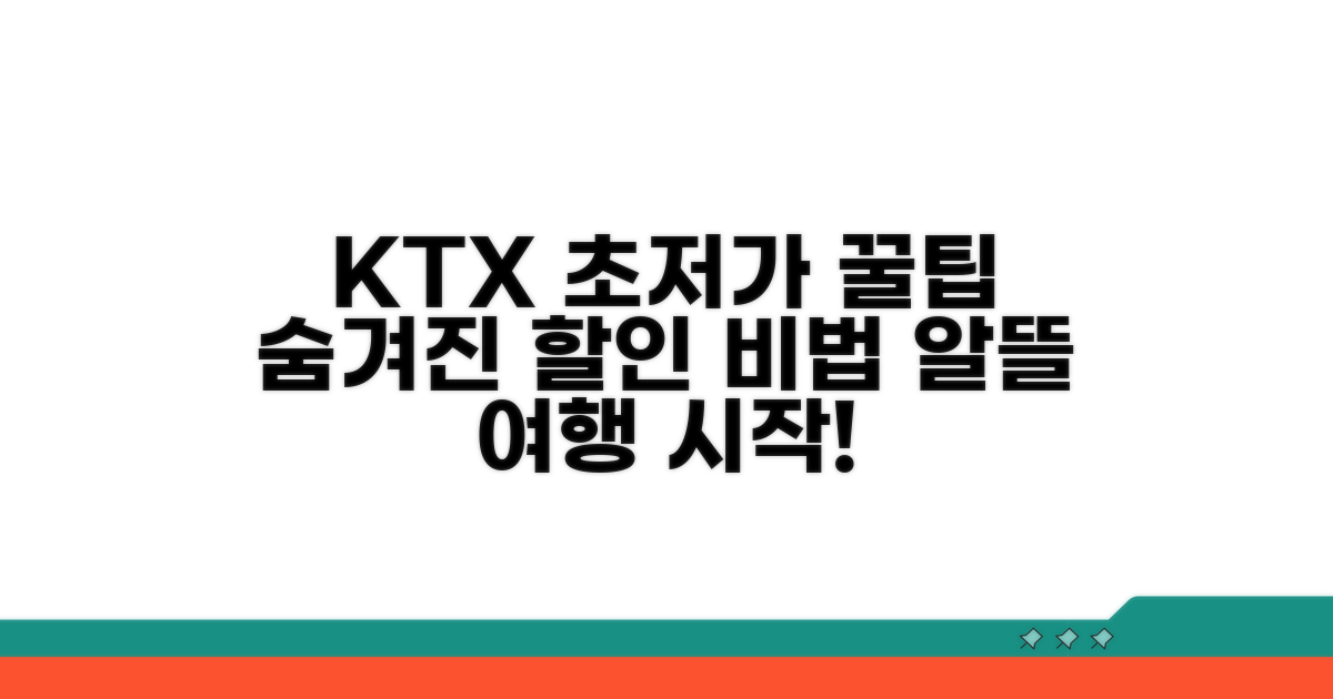 알뜰하게 KTX 타는 추가 노하우