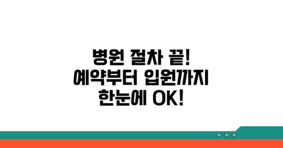 예약, 진료과, 응급실, 입원 절차