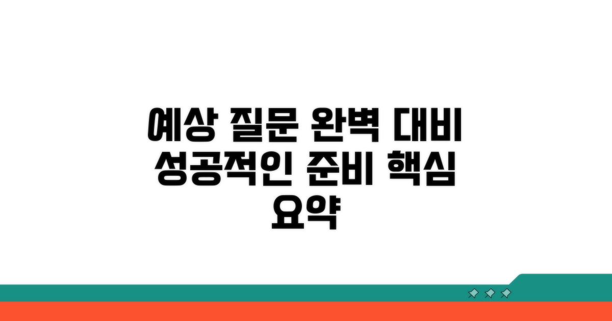 사전 준비와 예상 질문 대비