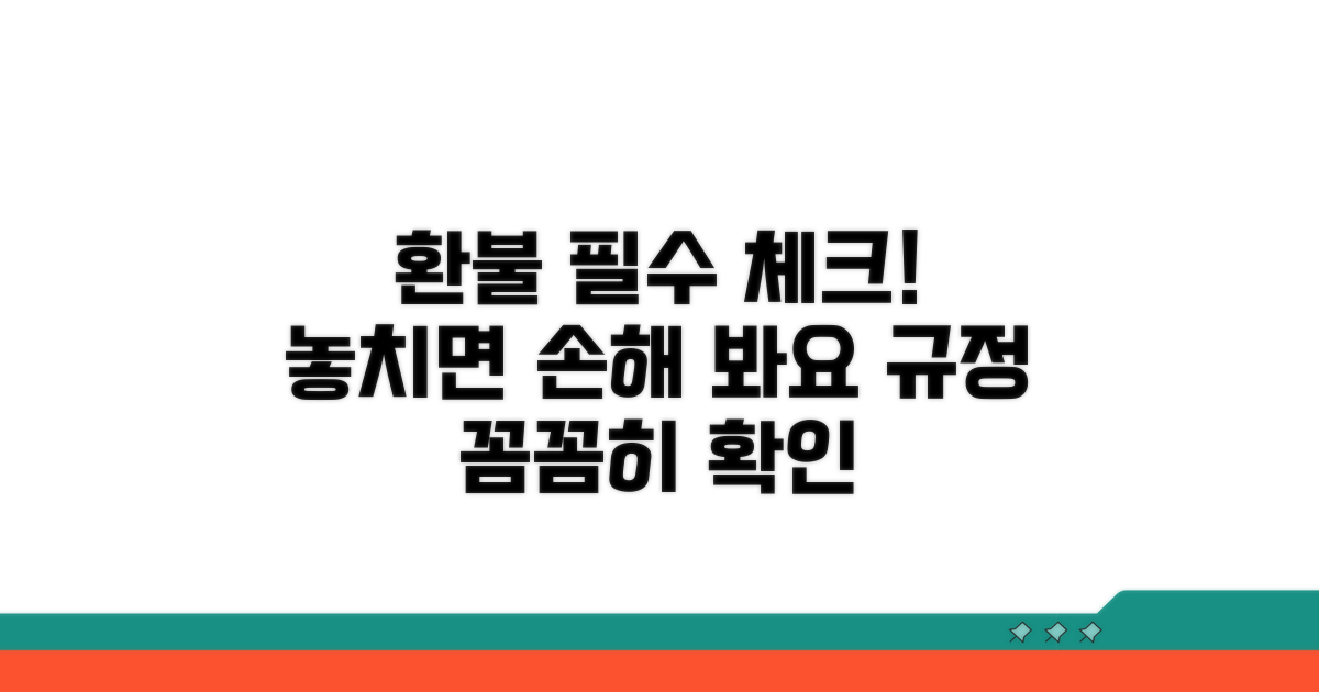 환불 규정, 꼼꼼히 확인하세요