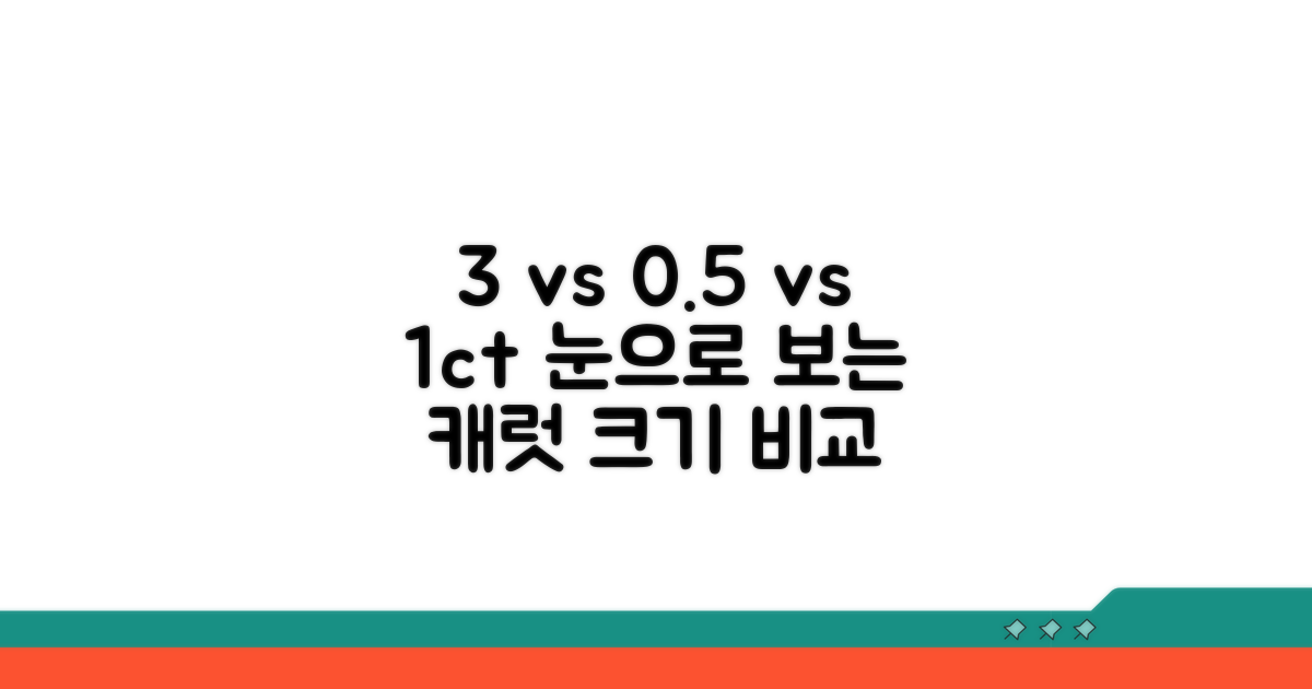 3 vs 0.5 vs 1캐럿, 눈으로 보는 크기 비교