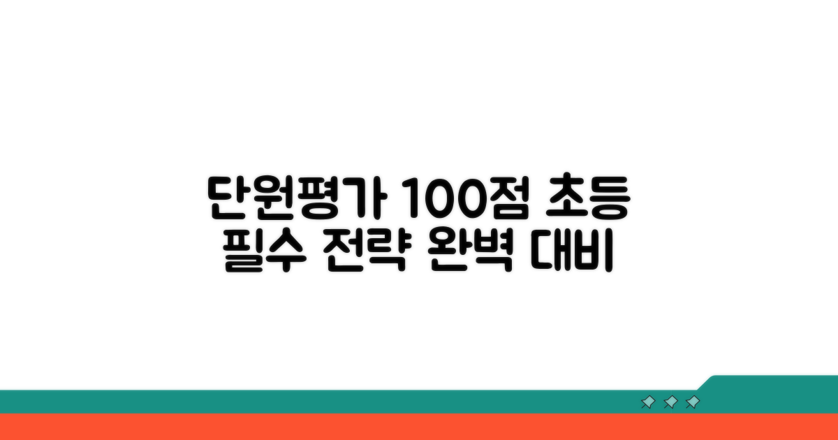 초등 단원평가 완벽 대비 전략
