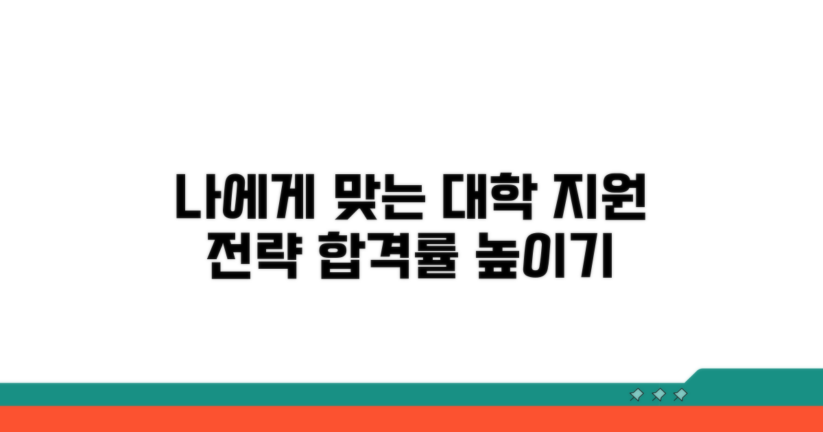 나에게 맞는 대학 지원 전략 세우기