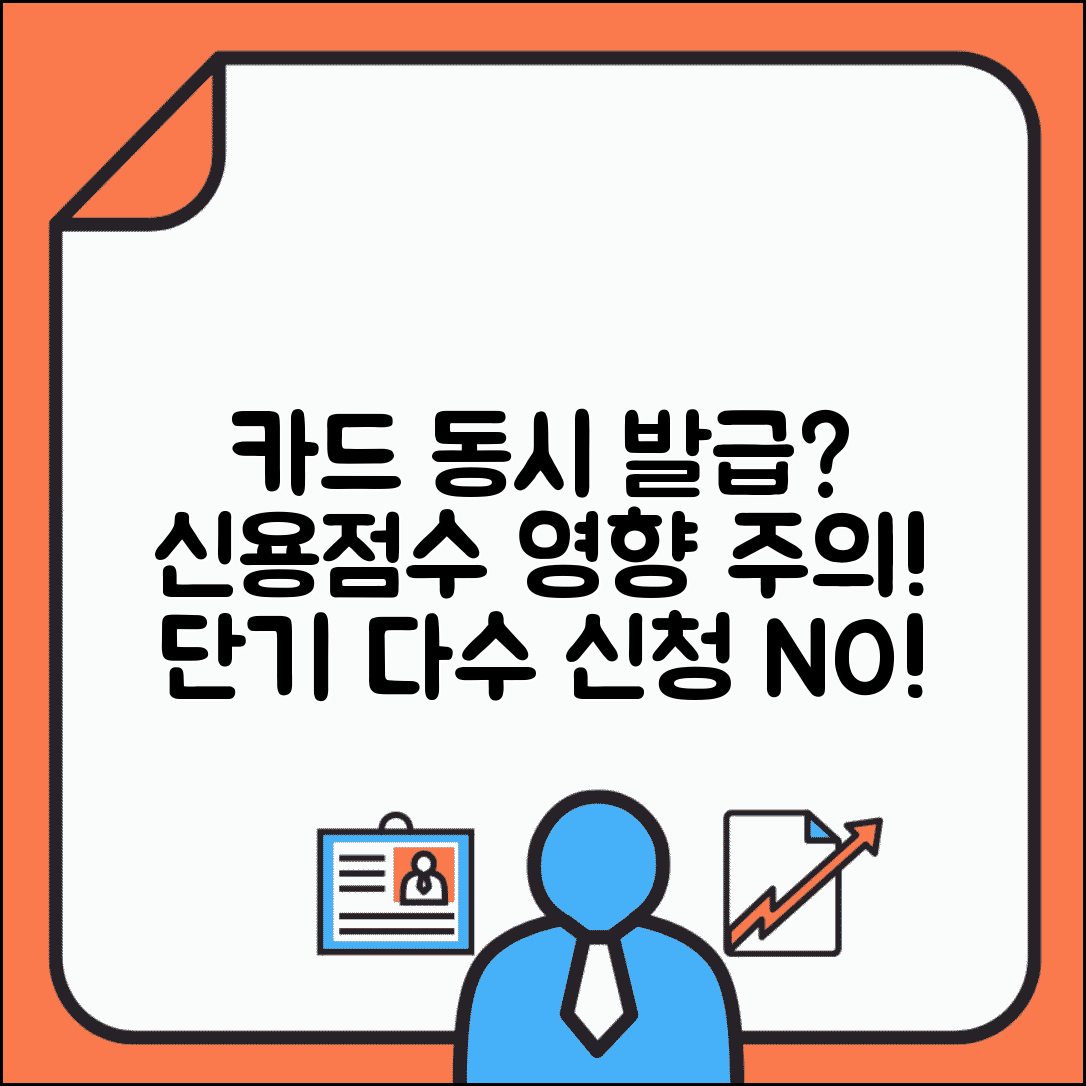 여러 카드 동시 발급 신용점수 영향 | 단기간 카드 다수 신청 시 주의사항 및 결과