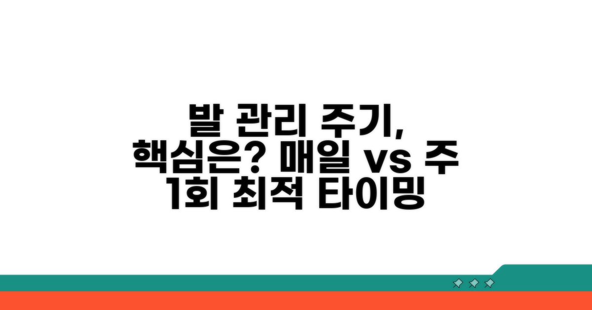 발 관리 주기, 핵심은?