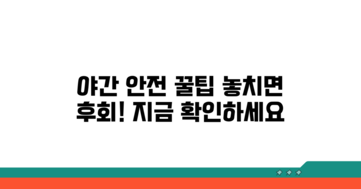 야간 안전 이용 꿀팁