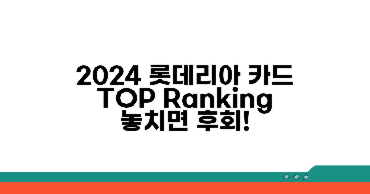 2024 롯데리아 카드 순위