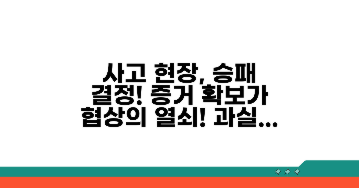 증거 확보, 과실 비율 협상 핵심