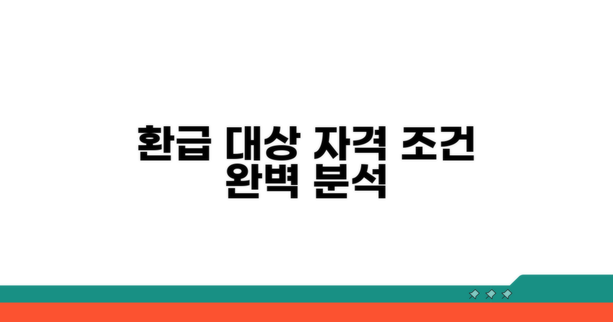 환급 대상 자격 조건 완벽 분석