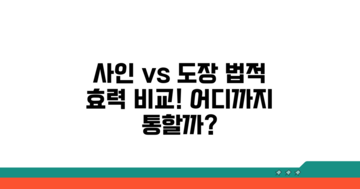 사인과 도장, 법적 효력 어디까지