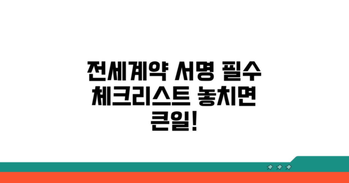 전세계약 시 꼭 알아둘 서명 규정