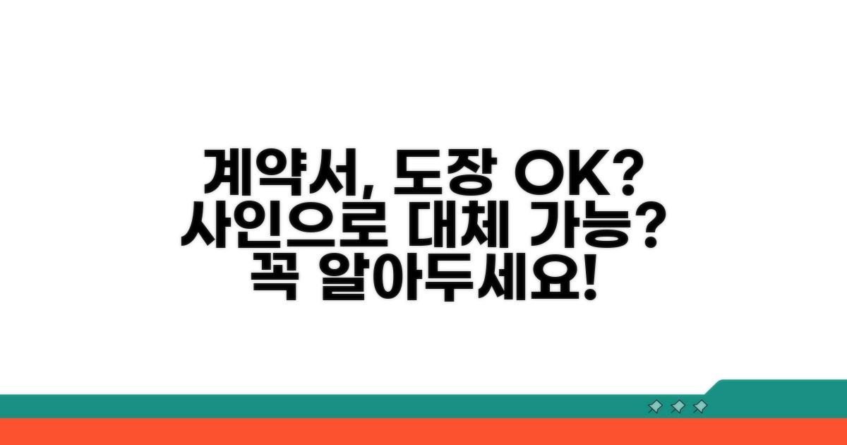 계약서, 도장 대신 사인해도 될까?