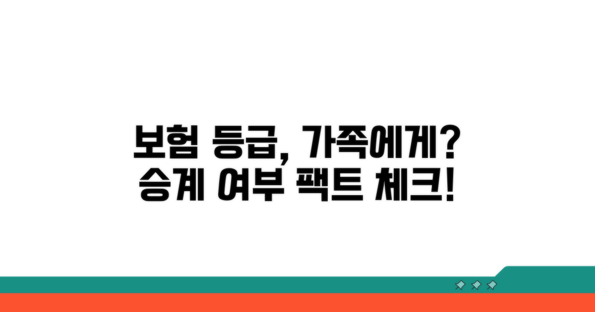 보험 등급 가족 승계 가능할까?