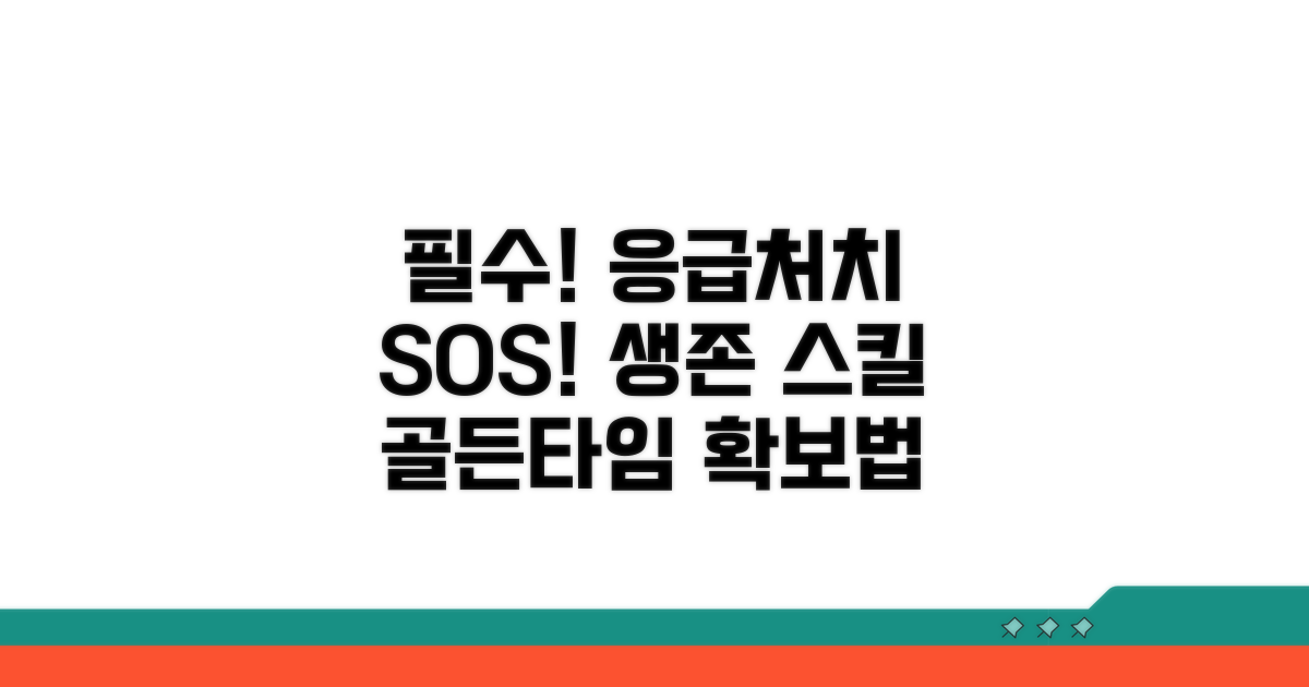 응급처치 실전 활용법 배우기