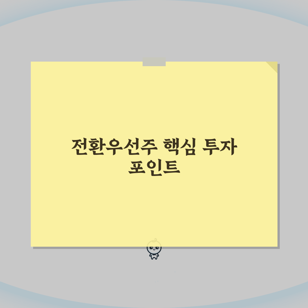 전환우선주 메리트 완벽분석 | 배당률부터 전환권리까지 투자포인트 총정리 솔직후기