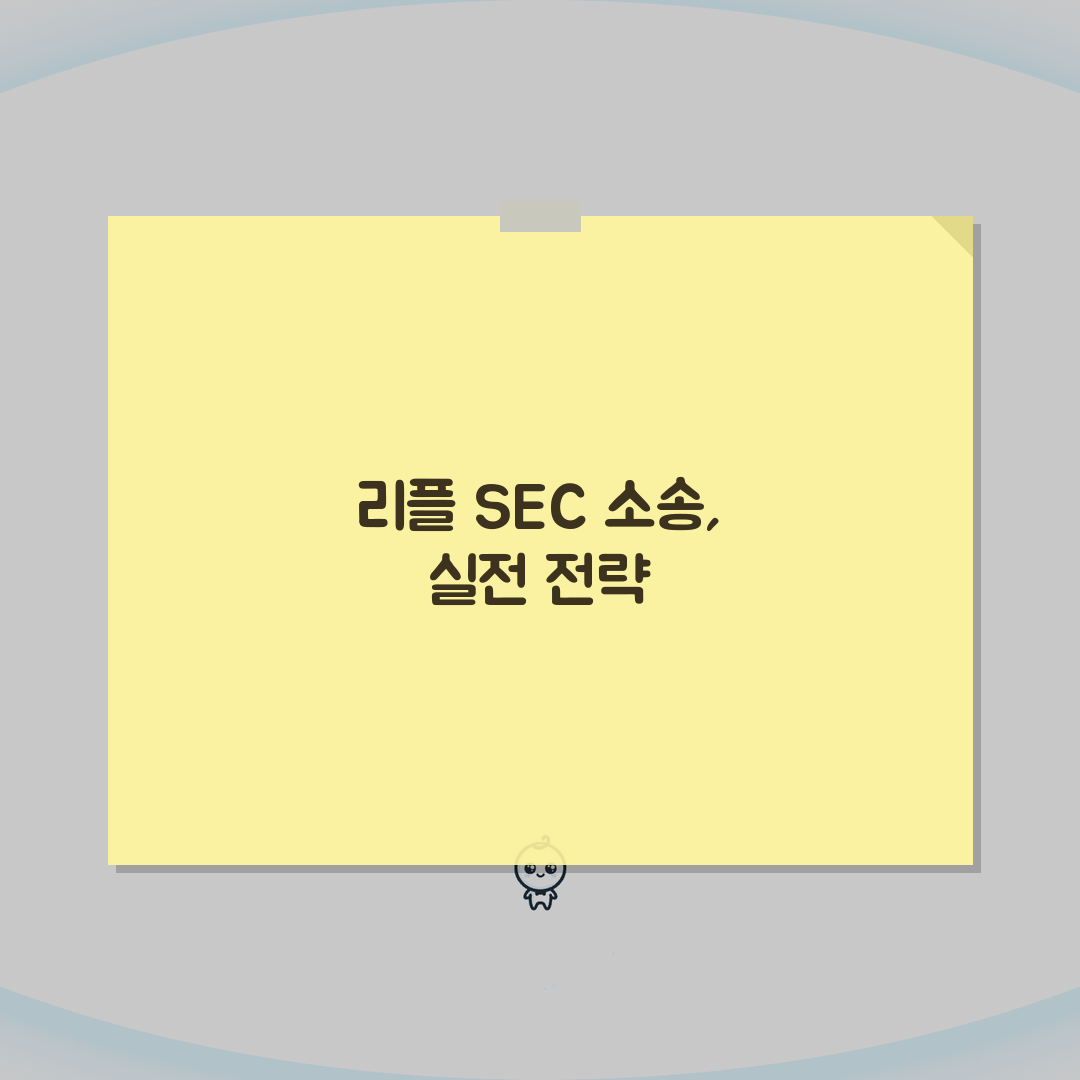 리플 SEC소송 분석: 가상화폐 소송 현황과 핵심 시사점