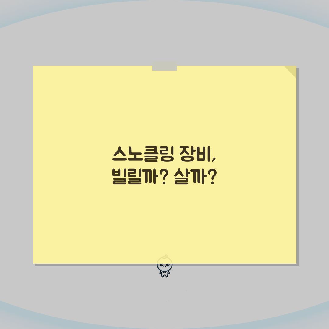 세부 스노클링 장비 대여 vs 구매 비용 분석, 당신의 선택은?