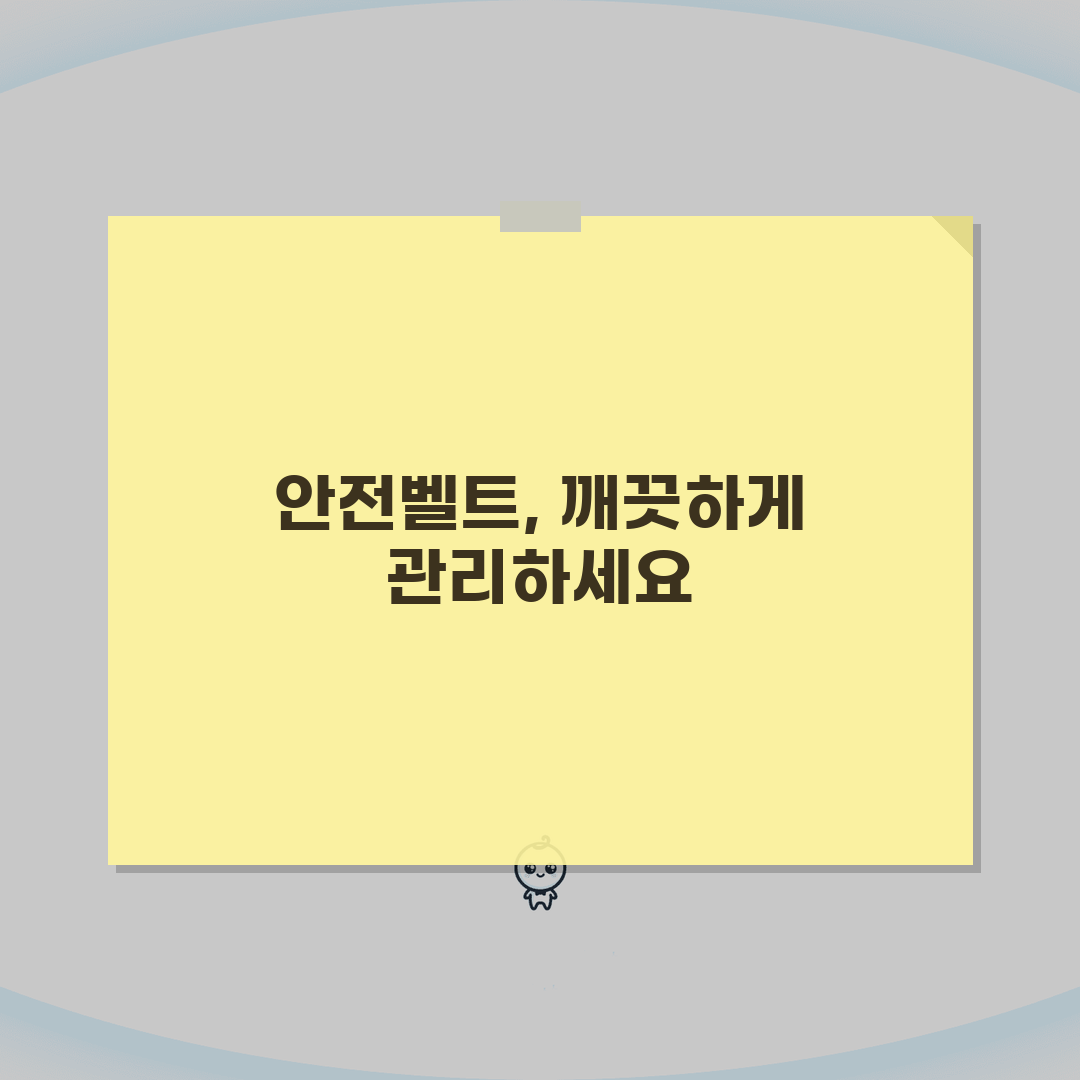 자동차 안전벨트 청소 방법 세제 세척: 차 시트벨트 얼룩 제거 꿀팁